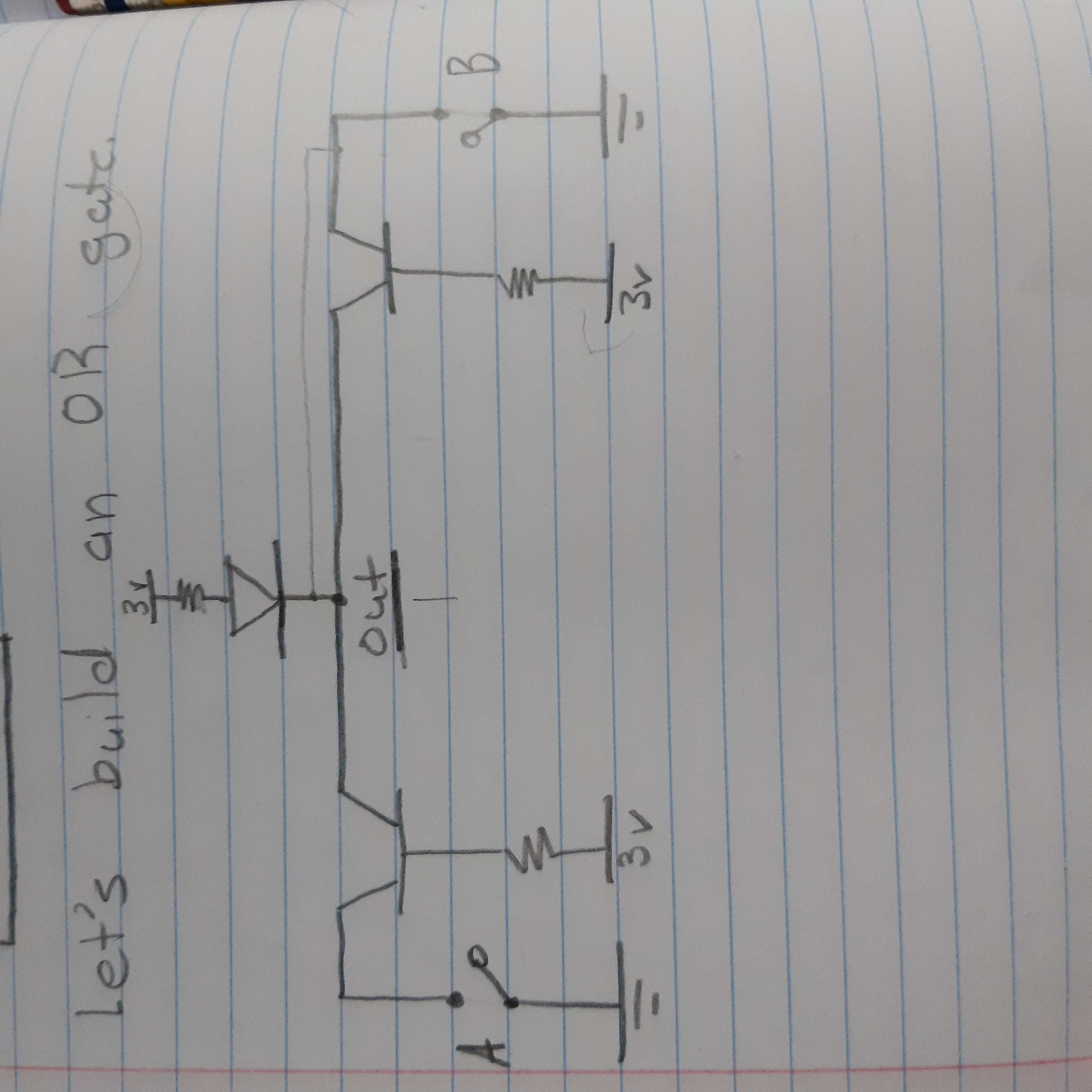 Schematic of OR gate